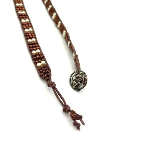 HAND CRAFTED Brown Leather Apple Watch Wrap - Picture 4 of 5